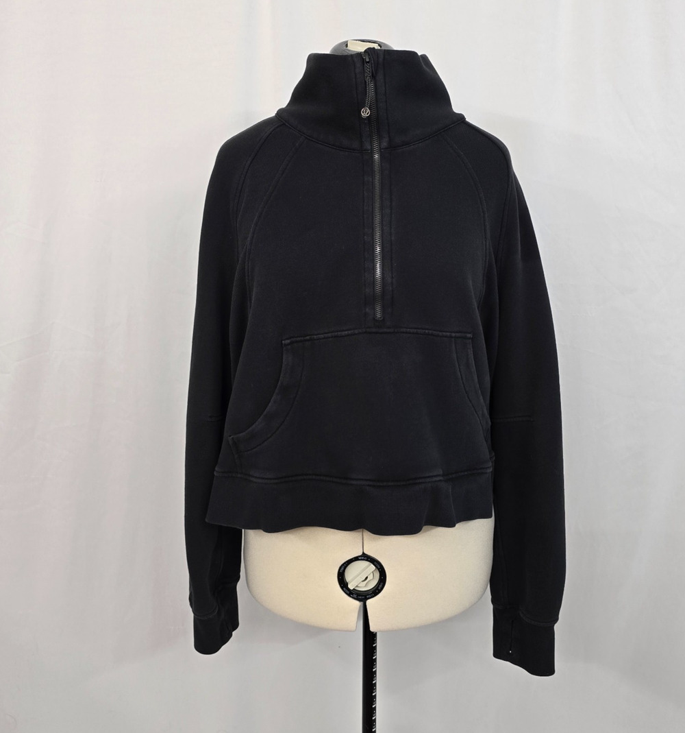 Lululemon Scuba Oversized Half Zip Funnel Neck Women's XL / XXL Black